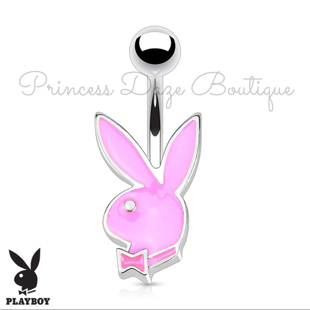 Pink‎ Playboy Bunny Belly Button Ring